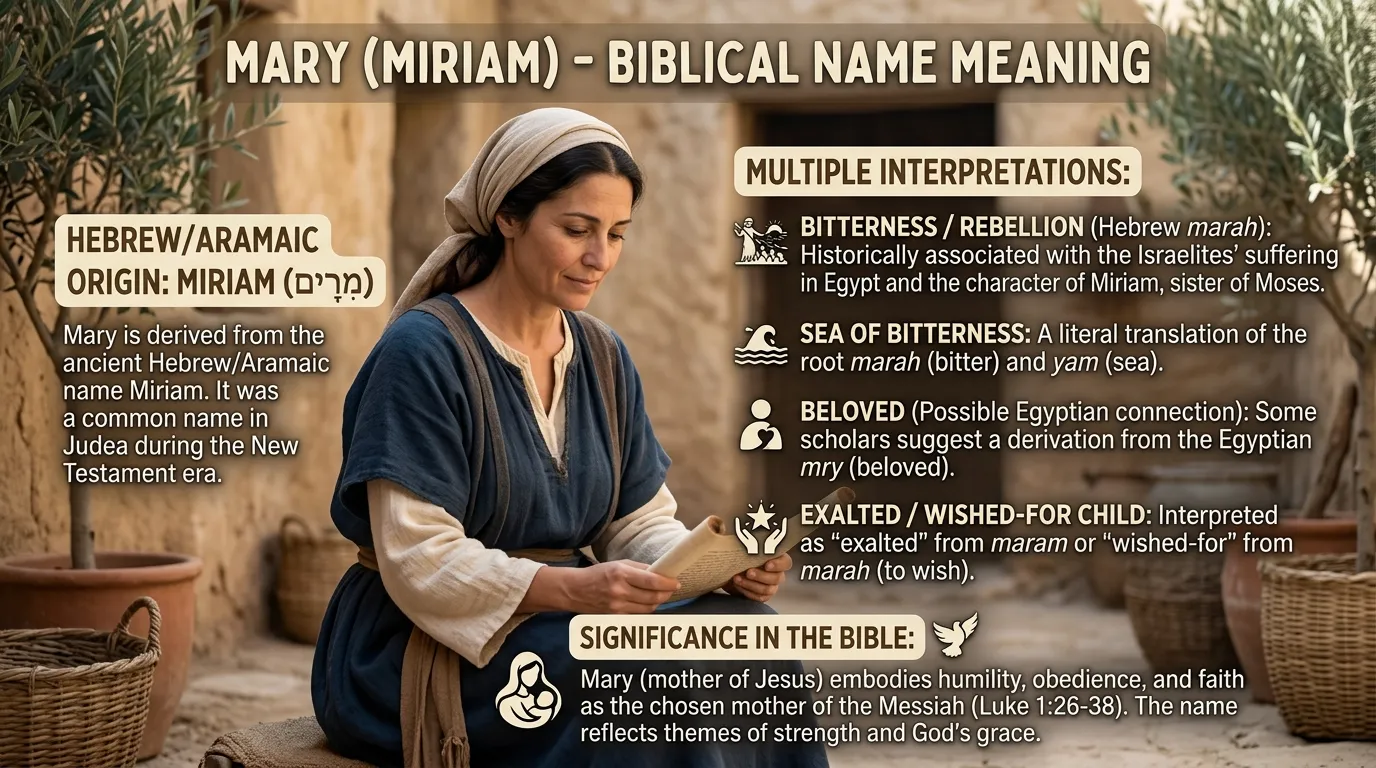 Mary Name Meaning in Bible